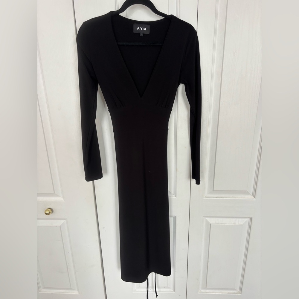 AYM Black Long Sleeve Dress